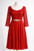 Robe Rouge Dentelle - Pièce Unique Taille L